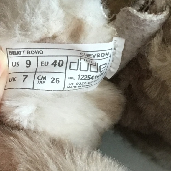 NEW Hey Dude Britt Boho Chevron Faux Fur Trim Shoes - Picture 12 of 15